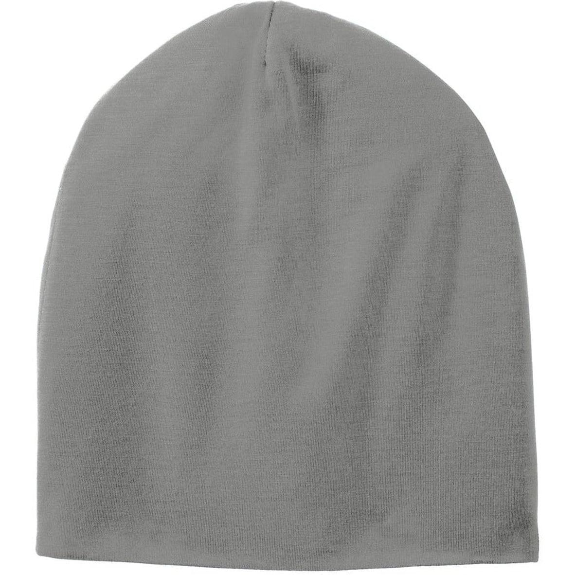 no-logo  Sport-Tek Posicharge Competitor Cotton Touch Jersey Knit Slouch Beanie-Active-Sport-Tek-Dark Smoke Grey-OSFA-Thread Logic 