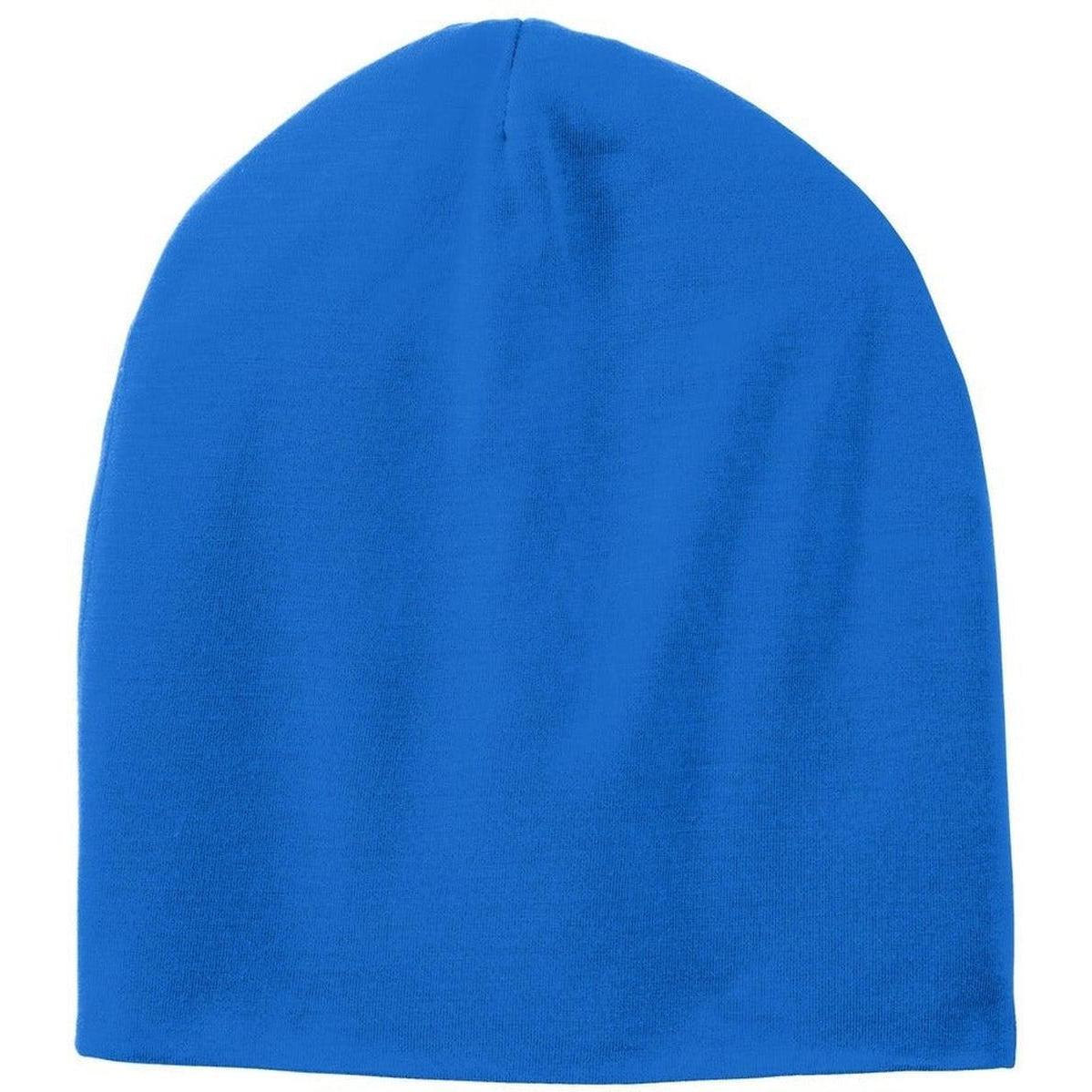 no-logo  Sport-Tek Posicharge Competitor Cotton Touch Jersey Knit Slouch Beanie-Active-Sport-Tek-True Royal-OSFA-Thread Logic 