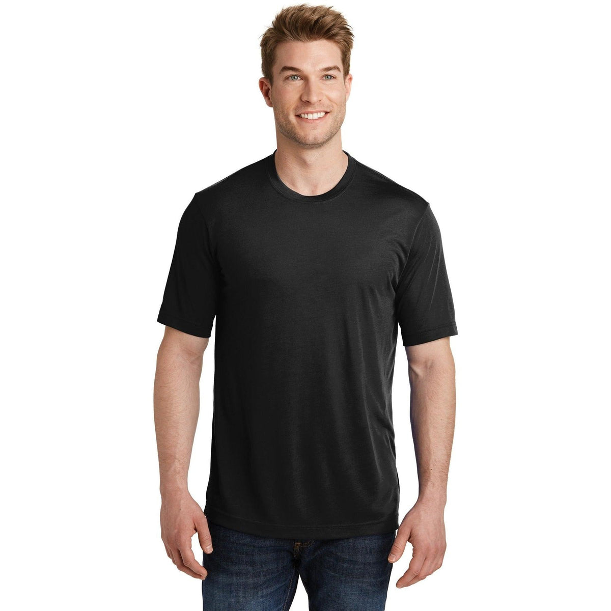 no-logo  Sport-Tek Posicharge Competitor Cotton Touch Tee-Regular-Sport-Tek-Black-S-Thread Logic