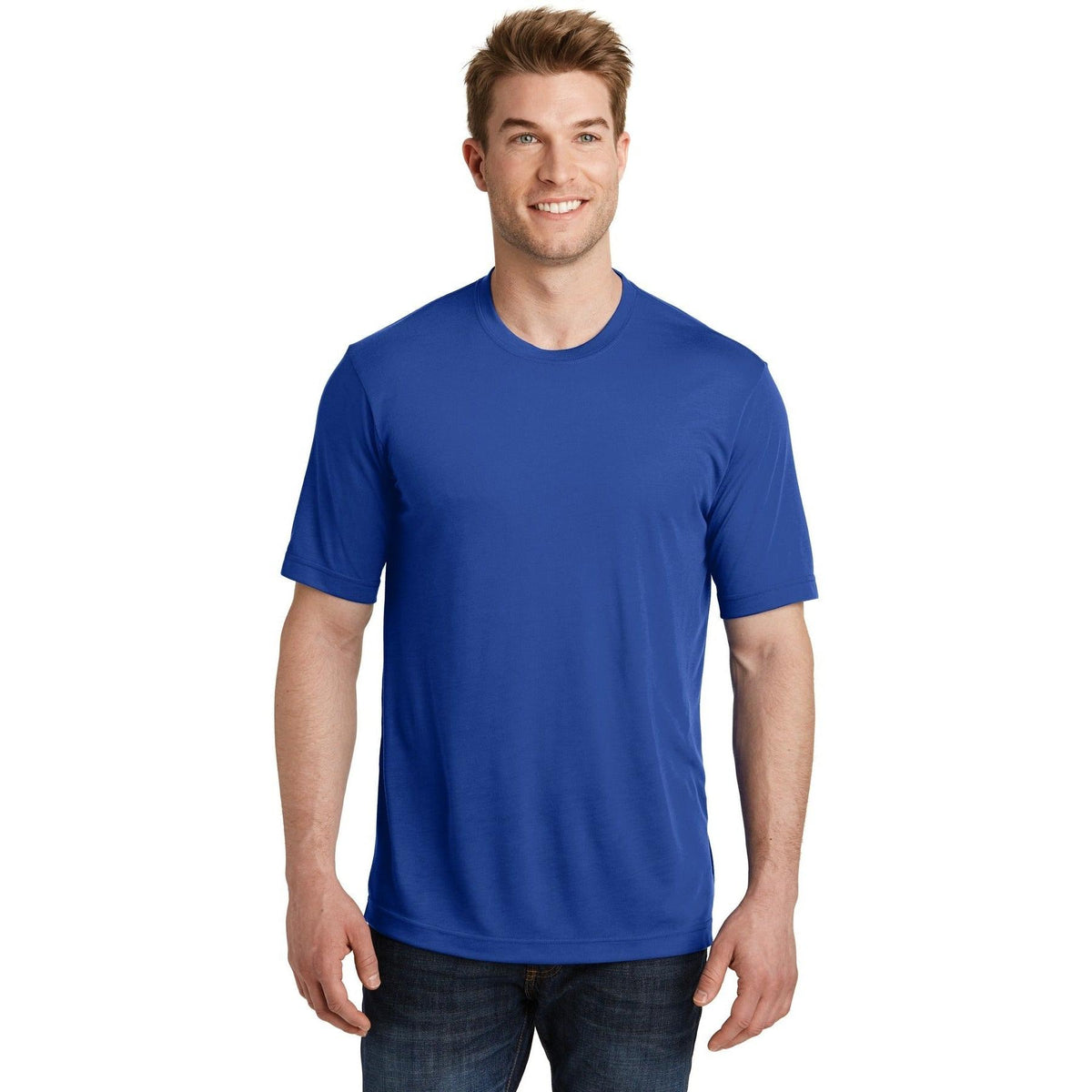 no-logo  Sport-Tek Posicharge Competitor Cotton Touch Tee-Regular-Sport-Tek-True Royal-S-Thread Logic