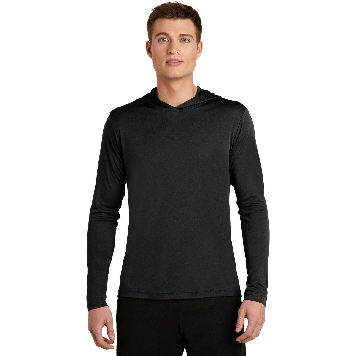 no-logo  Sport-Tek Posicharge Competitor Hooded Pullover-Regular-Sport-Tek-Black-S-Thread Logic