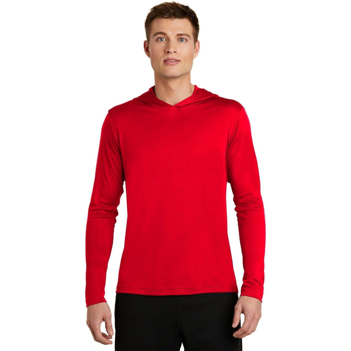 no-logo  Sport-Tek Posicharge Competitor Hooded Pullover-Regular-Sport-Tek-True Red-S-Thread Logic