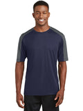  Sport-Tek Posicharge Competitor Sleeve-Blocked Tee-Regular-Sport-Tek-True Navy/Iron Grey-S-Thread Logic