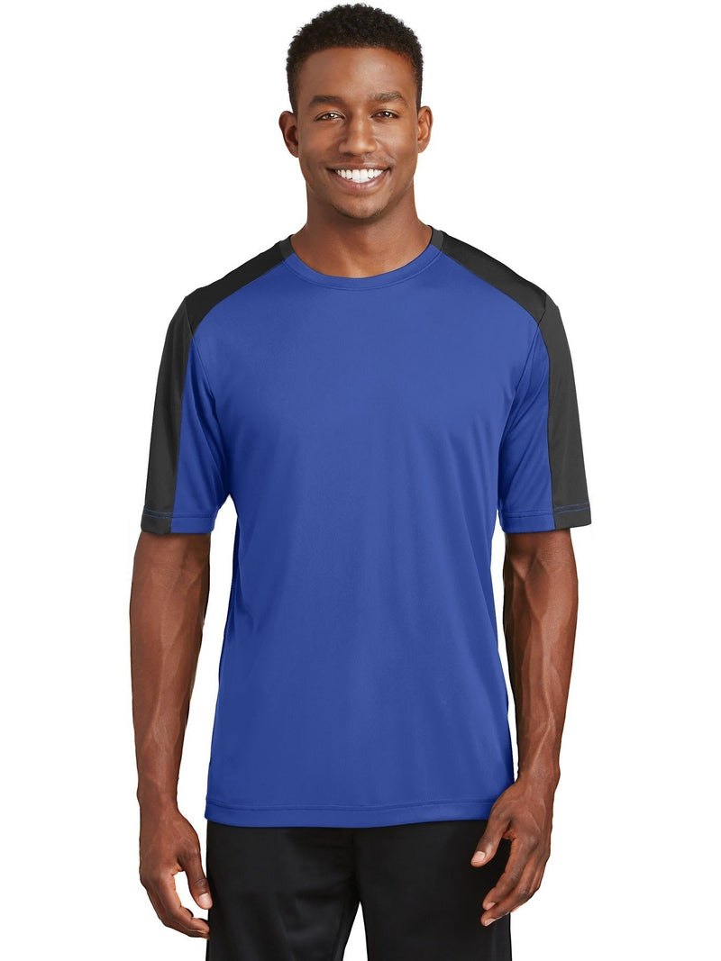  Sport-Tek Posicharge Competitor Sleeve-Blocked Tee-Regular-Sport-Tek-True Royal/Black-S-Thread Logic