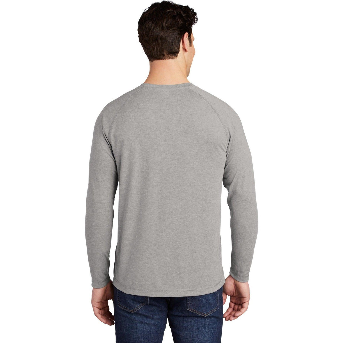 no-logo Sport-Tek Posicharge Long Sleeve Tri-Blend Wicking Raglan Tee-Regular-Sport-Tek-Thread Logic