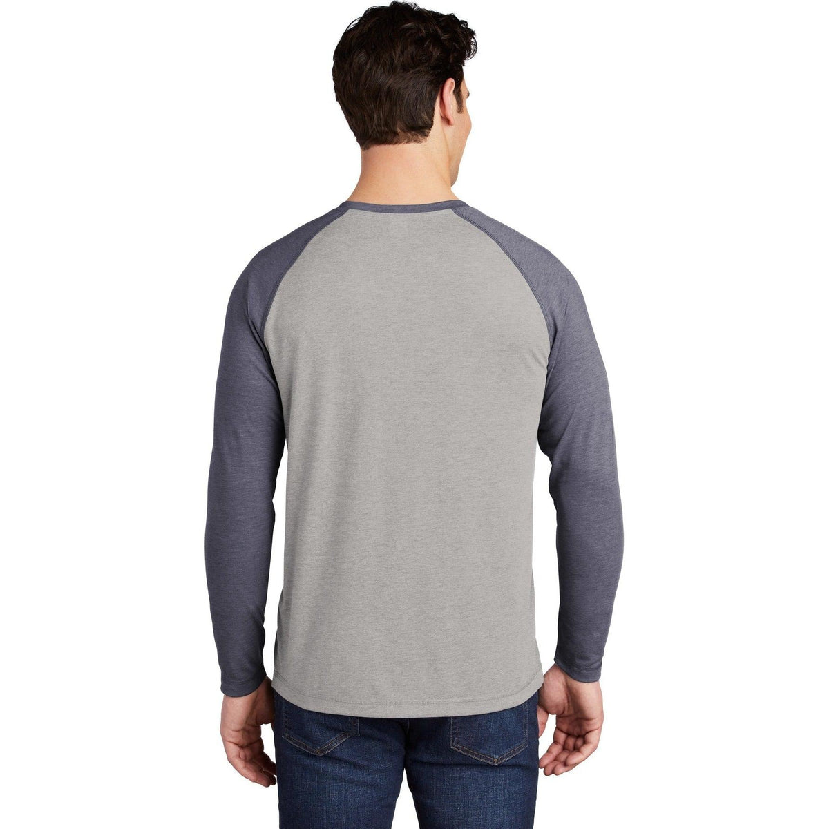 no-logo Sport-Tek Posicharge Long Sleeve Tri-Blend Wicking Raglan Tee-Regular-Sport-Tek-Thread Logic