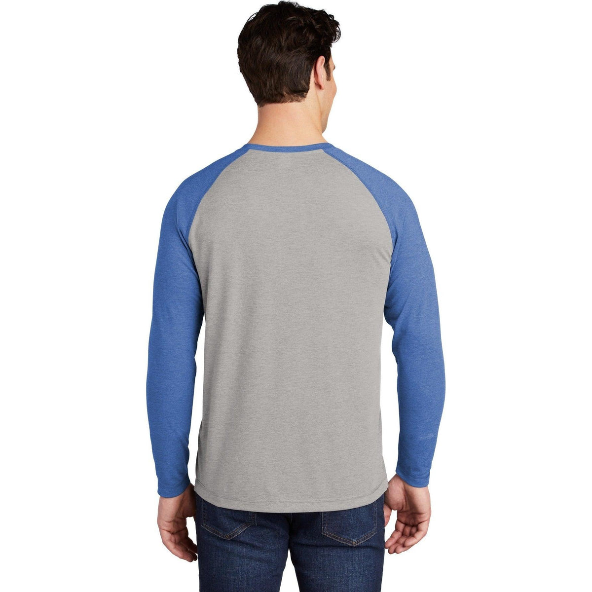 no-logo Sport-Tek Posicharge Long Sleeve Tri-Blend Wicking Raglan Tee-Regular-Sport-Tek-Thread Logic