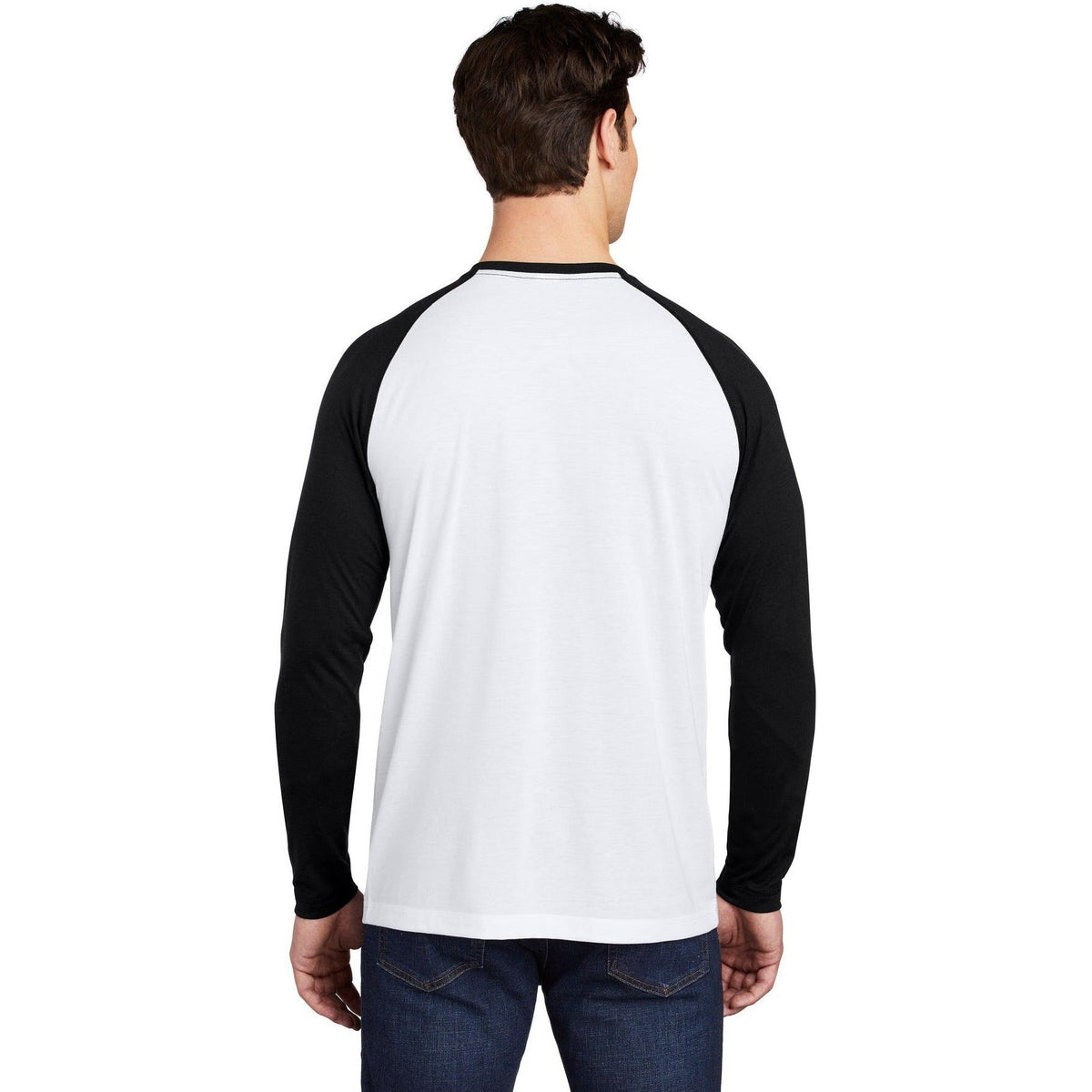 no-logo Sport-Tek Posicharge Long Sleeve Tri-Blend Wicking Raglan Tee-Regular-Sport-Tek-Thread Logic