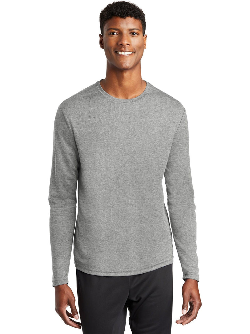  Sport-Tek Posicharge Racermesh Long Sleeve Tee-Regular-Sport-Tek-Grey Heather-S-Thread Logic