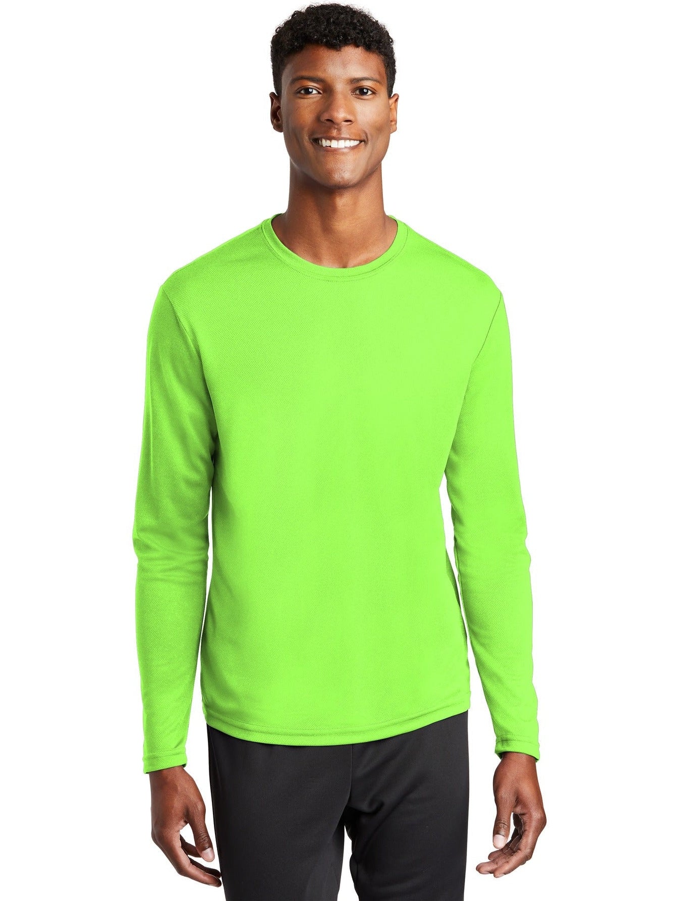  Sport-Tek Posicharge Racermesh Long Sleeve Tee-Regular-Sport-Tek-Neon Green-S-Thread Logic