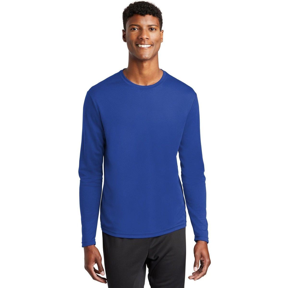 no-logo  Sport-Tek Posicharge Racermesh Long Sleeve Tee-Regular-Sport-Tek-True Royal-S-Thread Logic