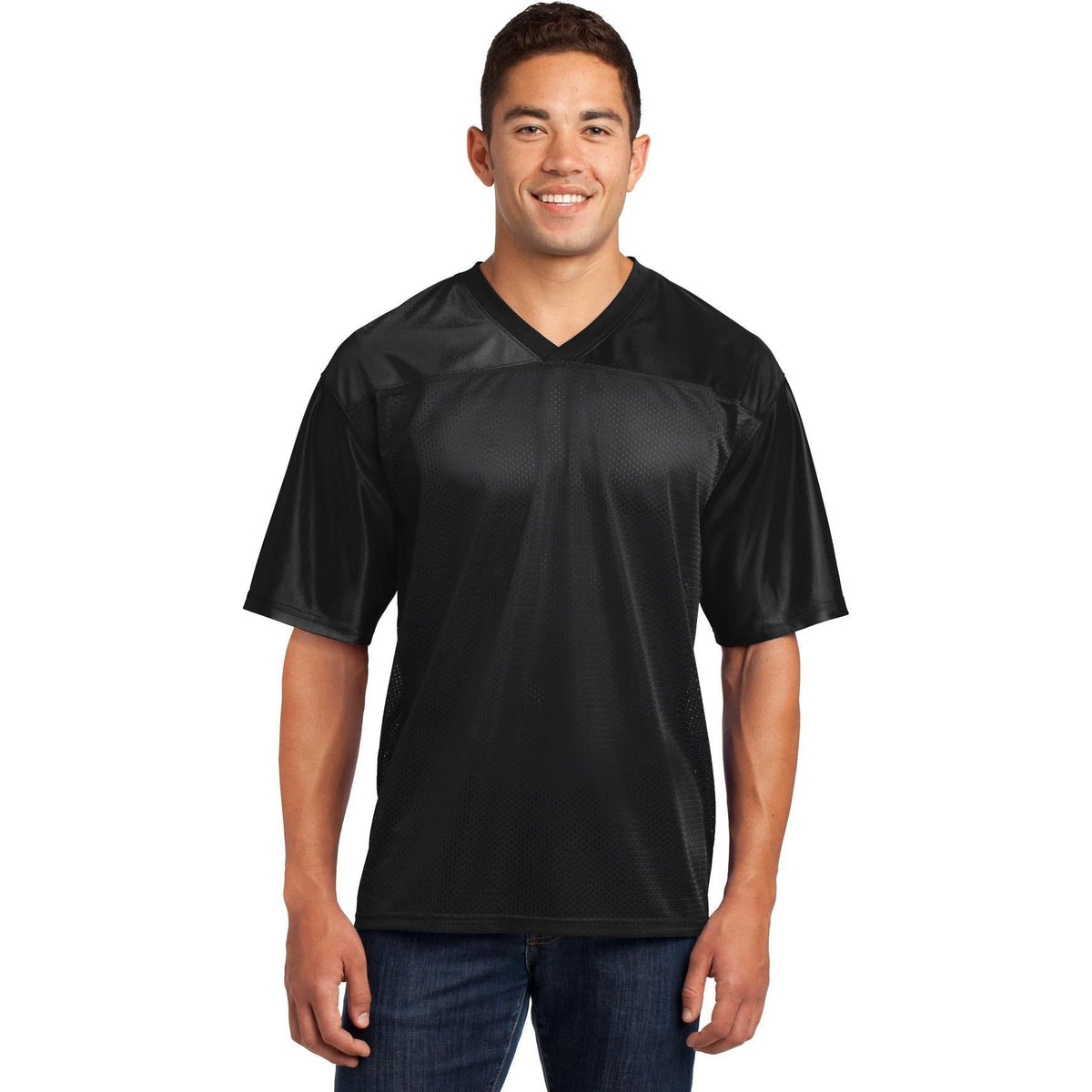 no-logo  Sport-Tek Posicharge Replica Jersey-Regular-Sport-Tek-Black-S-Thread Logic