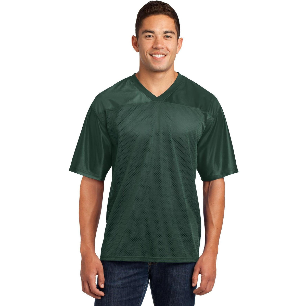 no-logo  Sport-Tek Posicharge Replica Jersey-Regular-Sport-Tek-Forest Green-S-Thread Logic