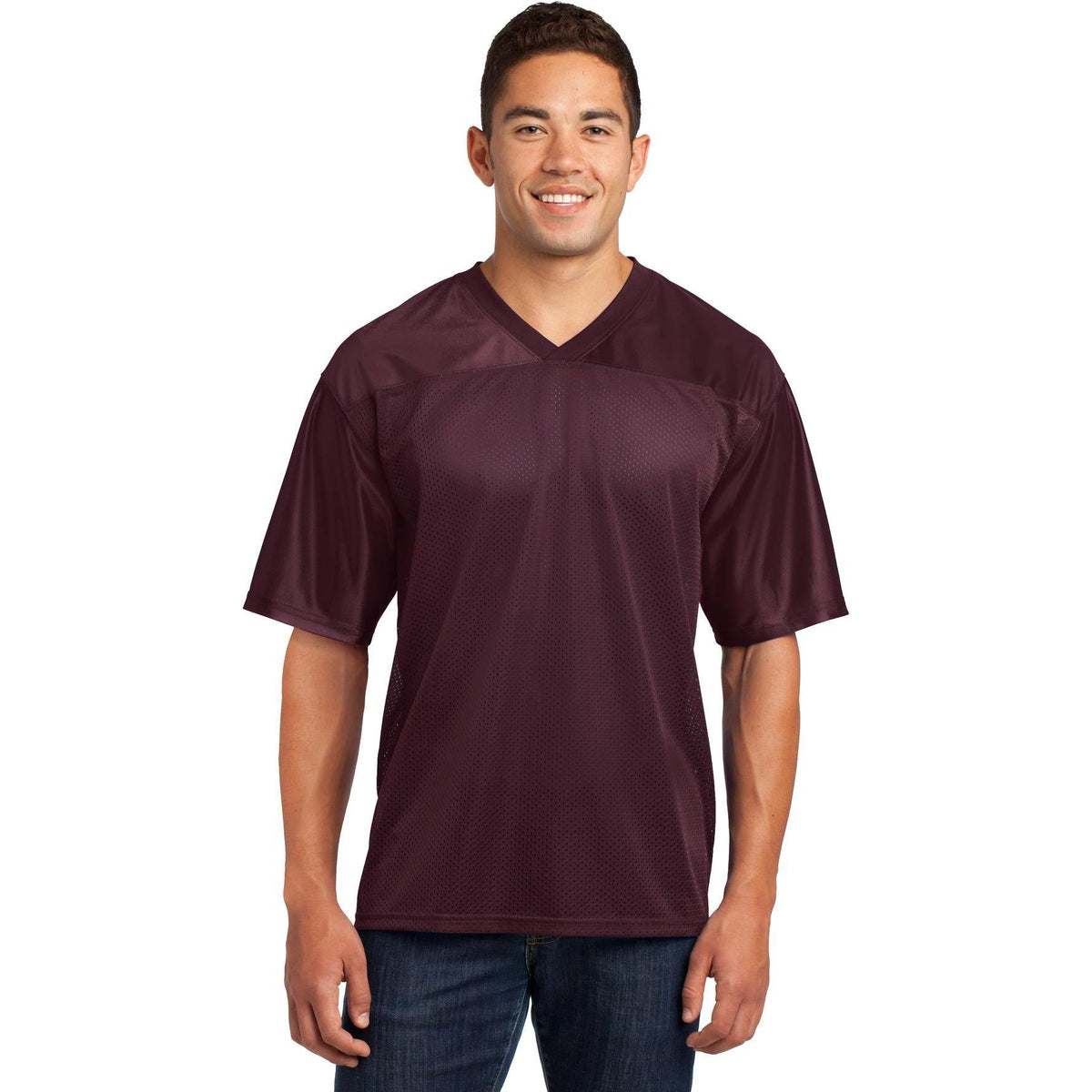 no-logo  Sport-Tek Posicharge Replica Jersey-Regular-Sport-Tek-Maroon-S-Thread Logic