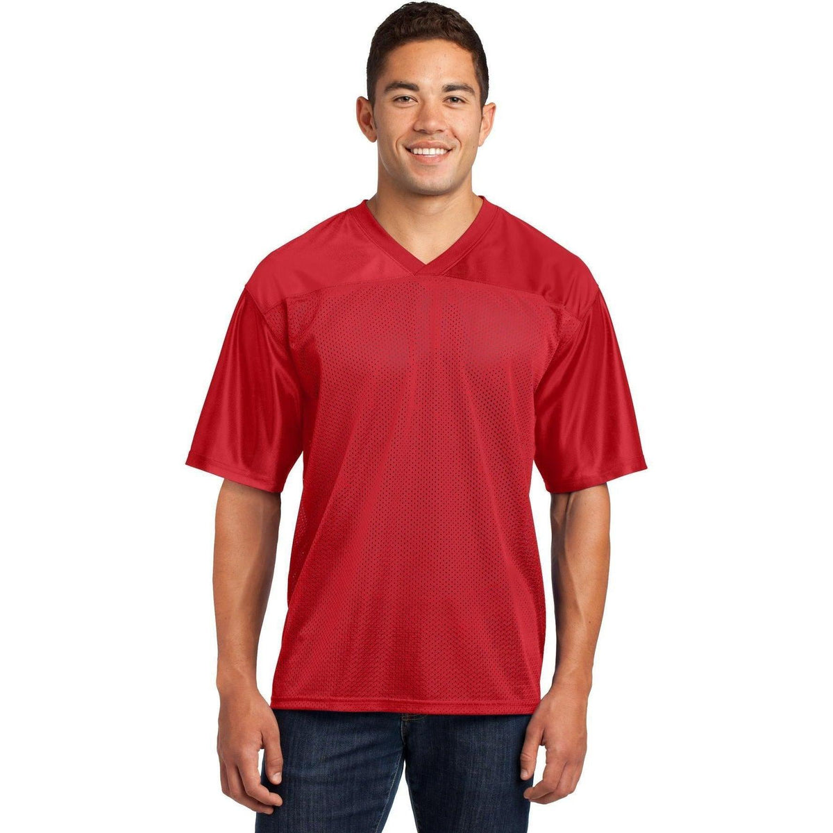 no-logo  Sport-Tek Posicharge Replica Jersey-Regular-Sport-Tek-True Red-S-Thread Logic