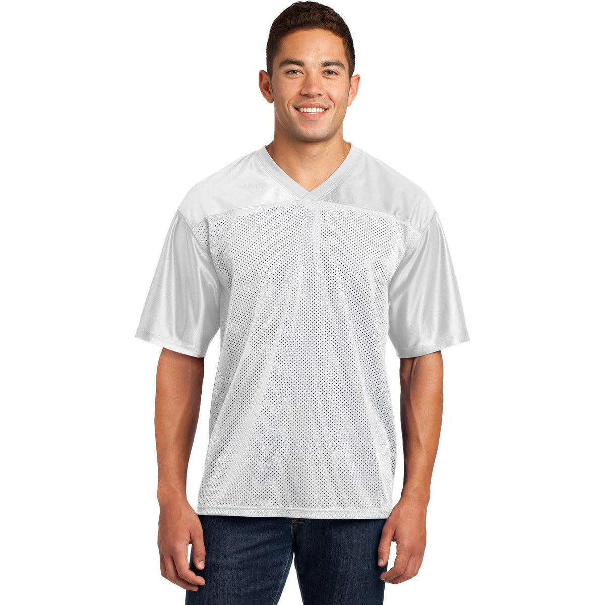 no-logo  Sport-Tek Posicharge Replica Jersey-Regular-Sport-Tek-White-S-Thread Logic