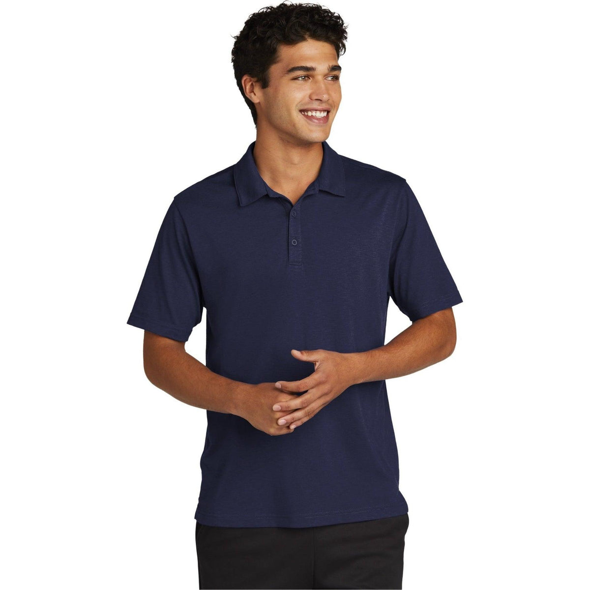 logo-left  Sport-Tek Posicharge Strive Polo-Regular-Sport-Tek-True Navy-S-Thread Logic
