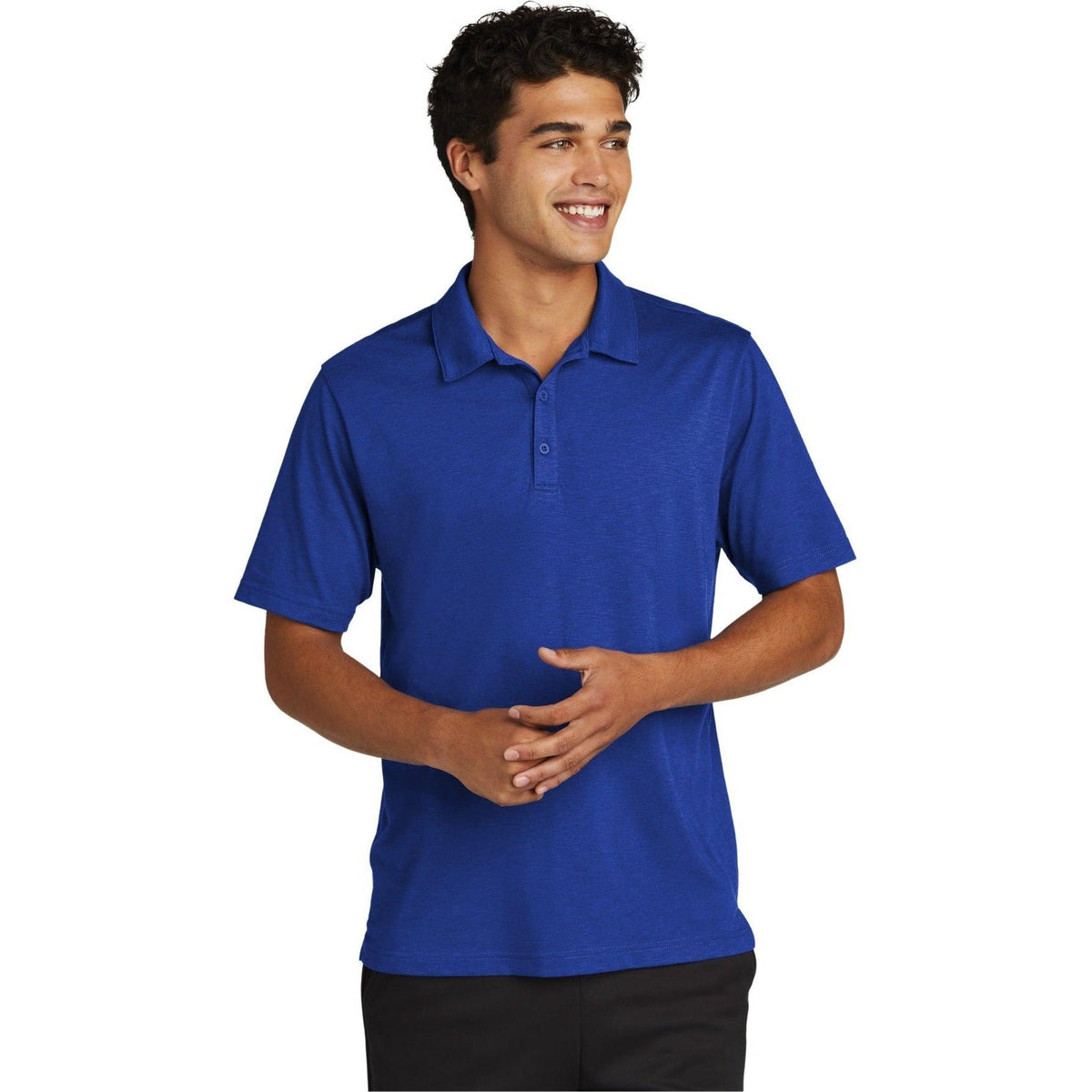 logo-left  Sport-Tek Posicharge Strive Polo-Regular-Sport-Tek-True Royal-S-Thread Logic
