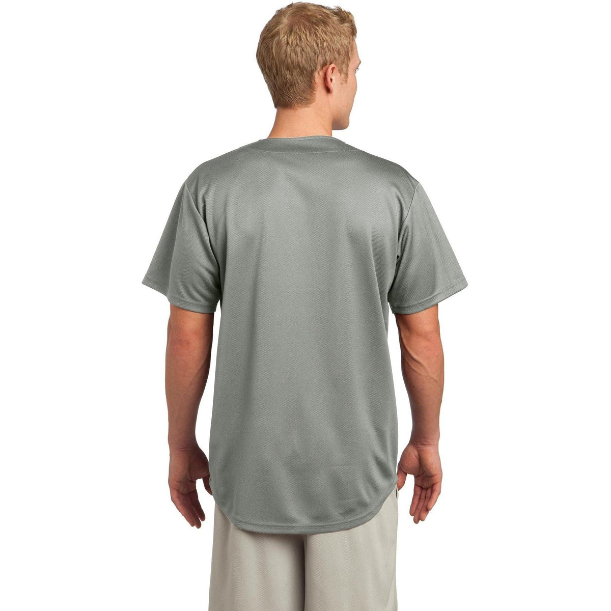 no-logo Sport-Tek Posicharge Tough Mesh Full-Button Jersey-Regular-Sport-Tek-Thread Logic