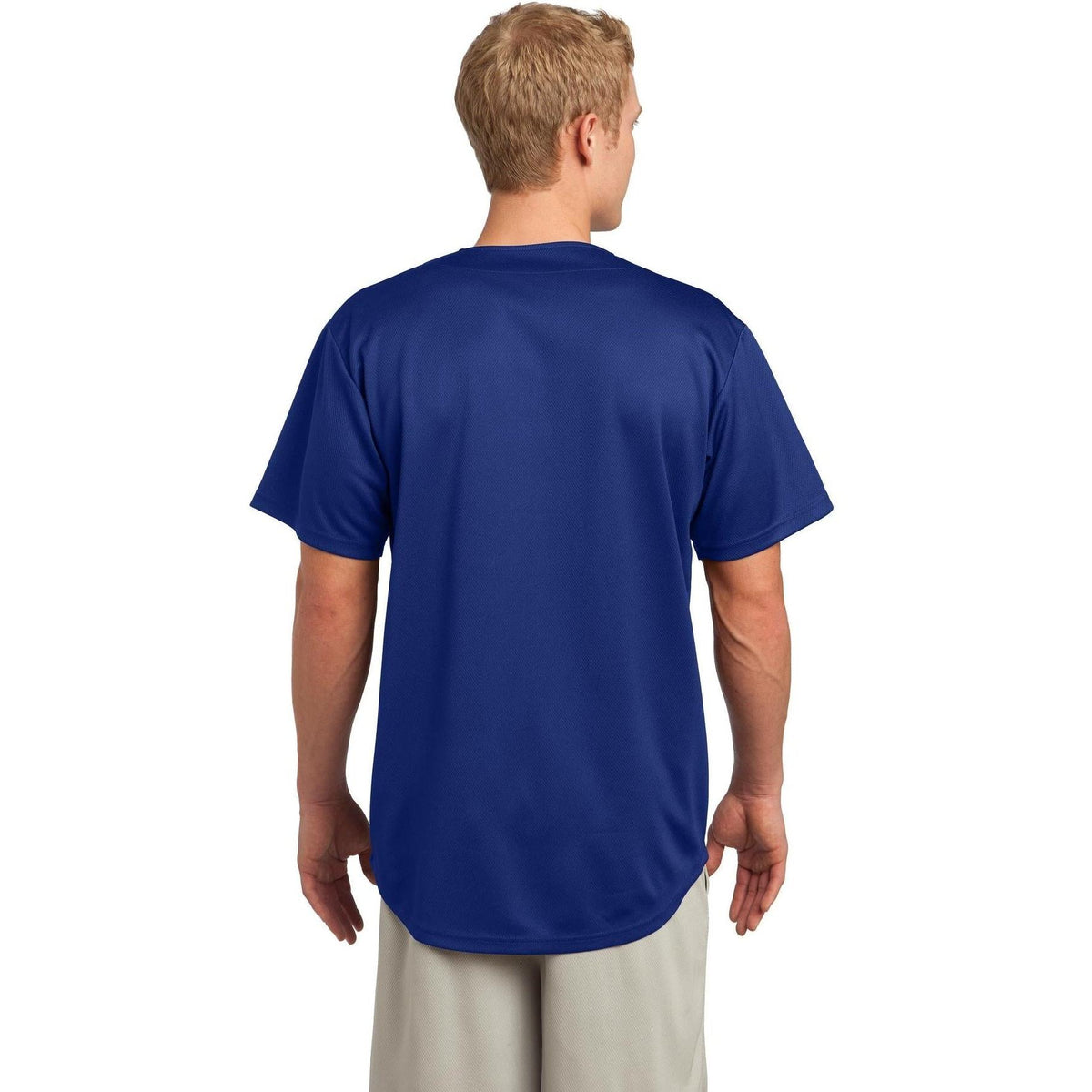no-logo Sport-Tek Posicharge Tough Mesh Full-Button Jersey-Regular-Sport-Tek-Thread Logic