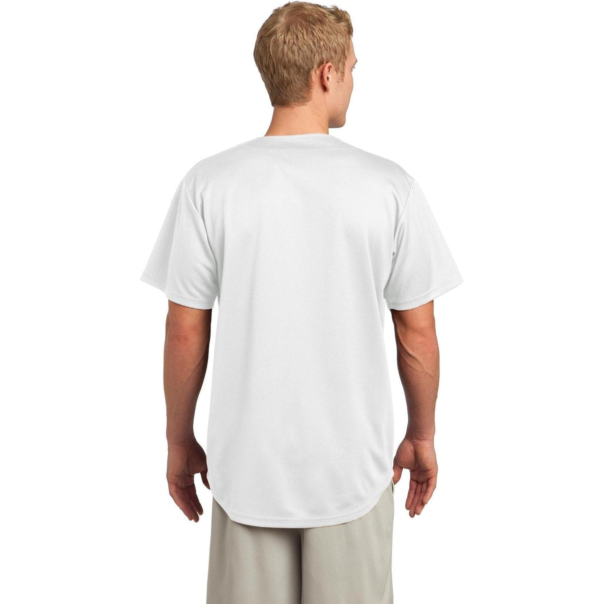 no-logo Sport-Tek Posicharge Tough Mesh Full-Button Jersey-Regular-Sport-Tek-Thread Logic