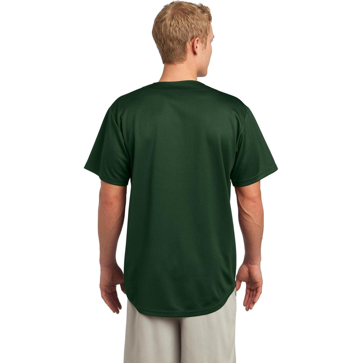 no-logo Sport-Tek Posicharge Tough Mesh Full-Button Jersey-Regular-Sport-Tek-Thread Logic
