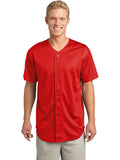  Sport-Tek Posicharge Tough Mesh Full-Button Jersey-Regular-Sport-Tek-True Red-S-Thread Logic