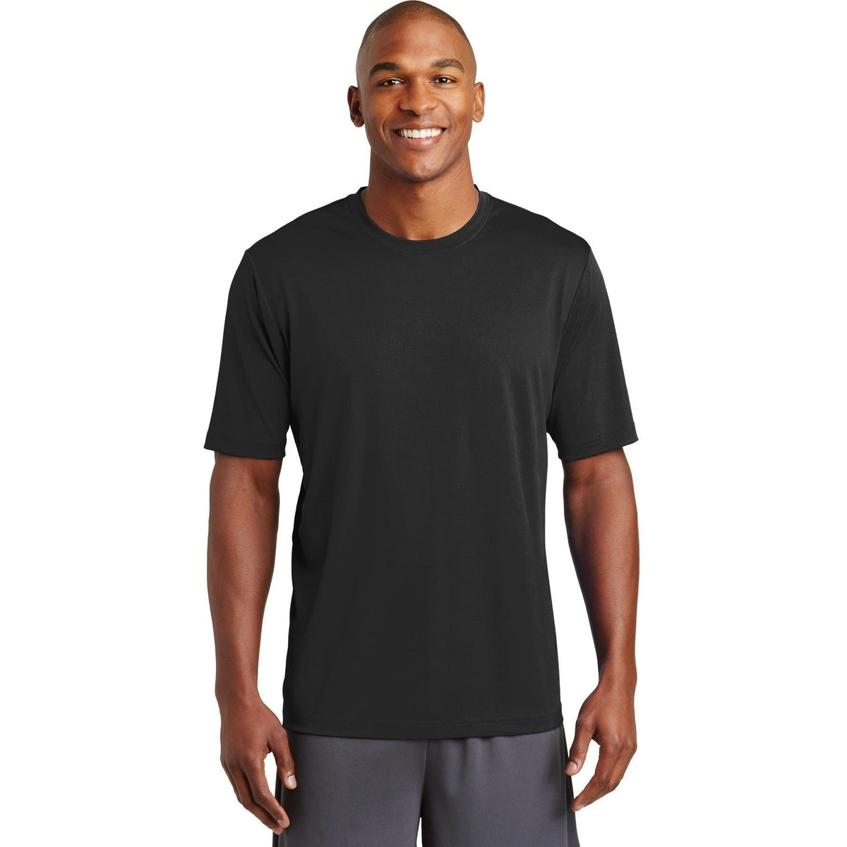 no-logo  Sport-Tek Posicharge Tough Tee-Regular-Sport-Tek-Black-S-Thread Logic