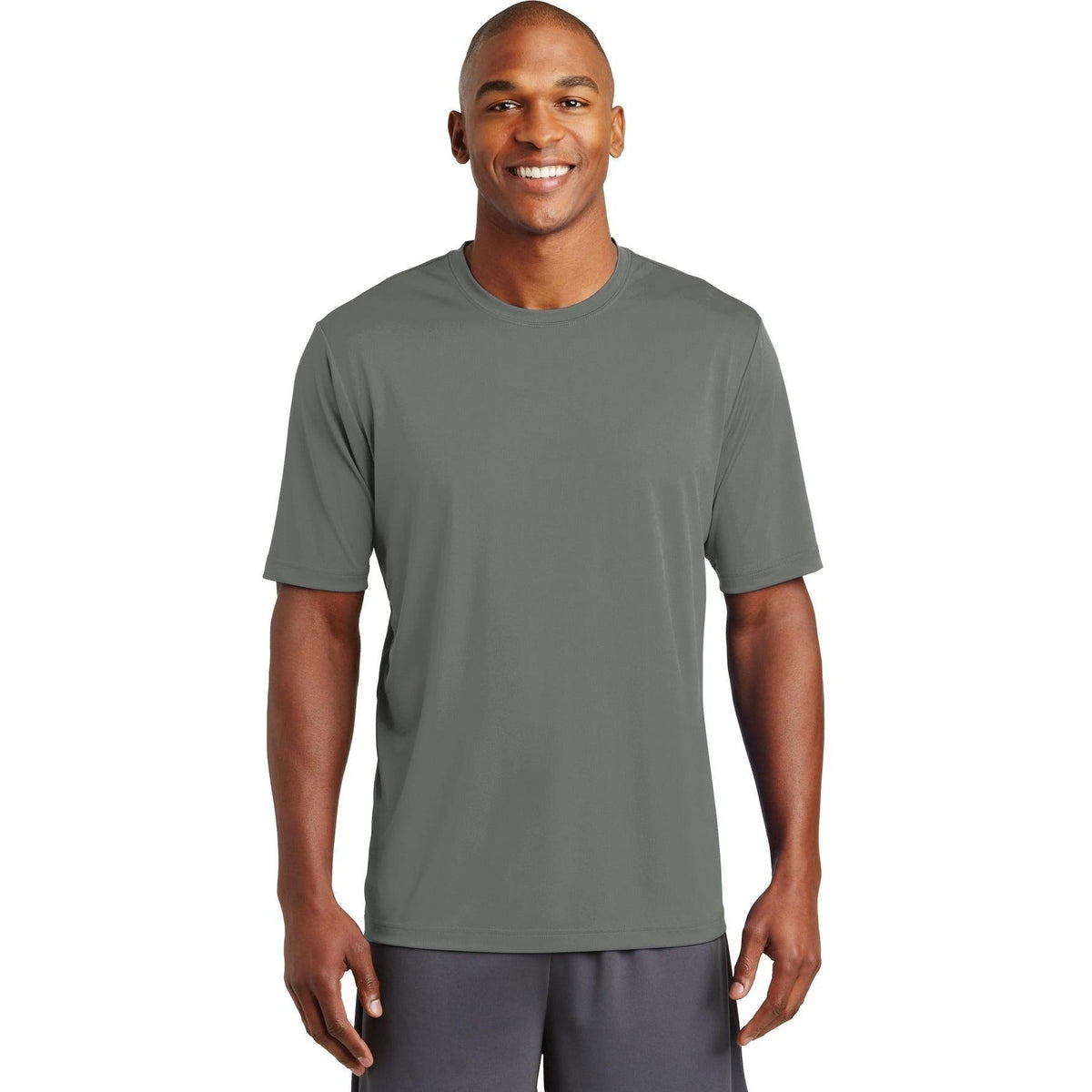 no-logo  Sport-Tek Posicharge Tough Tee-Regular-Sport-Tek-Dark Smoke Grey-S-Thread Logic