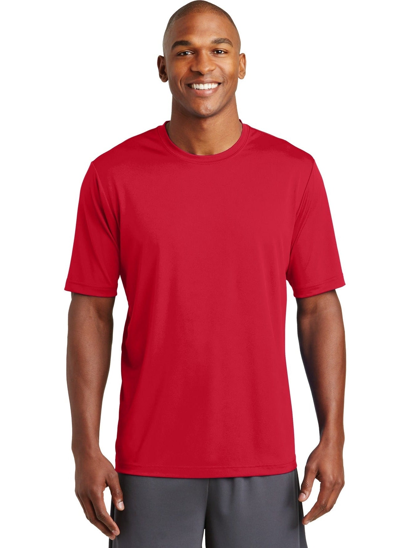  Sport-Tek Posicharge Tough Tee-Regular-Sport-Tek-Deep Red-S-Thread Logic