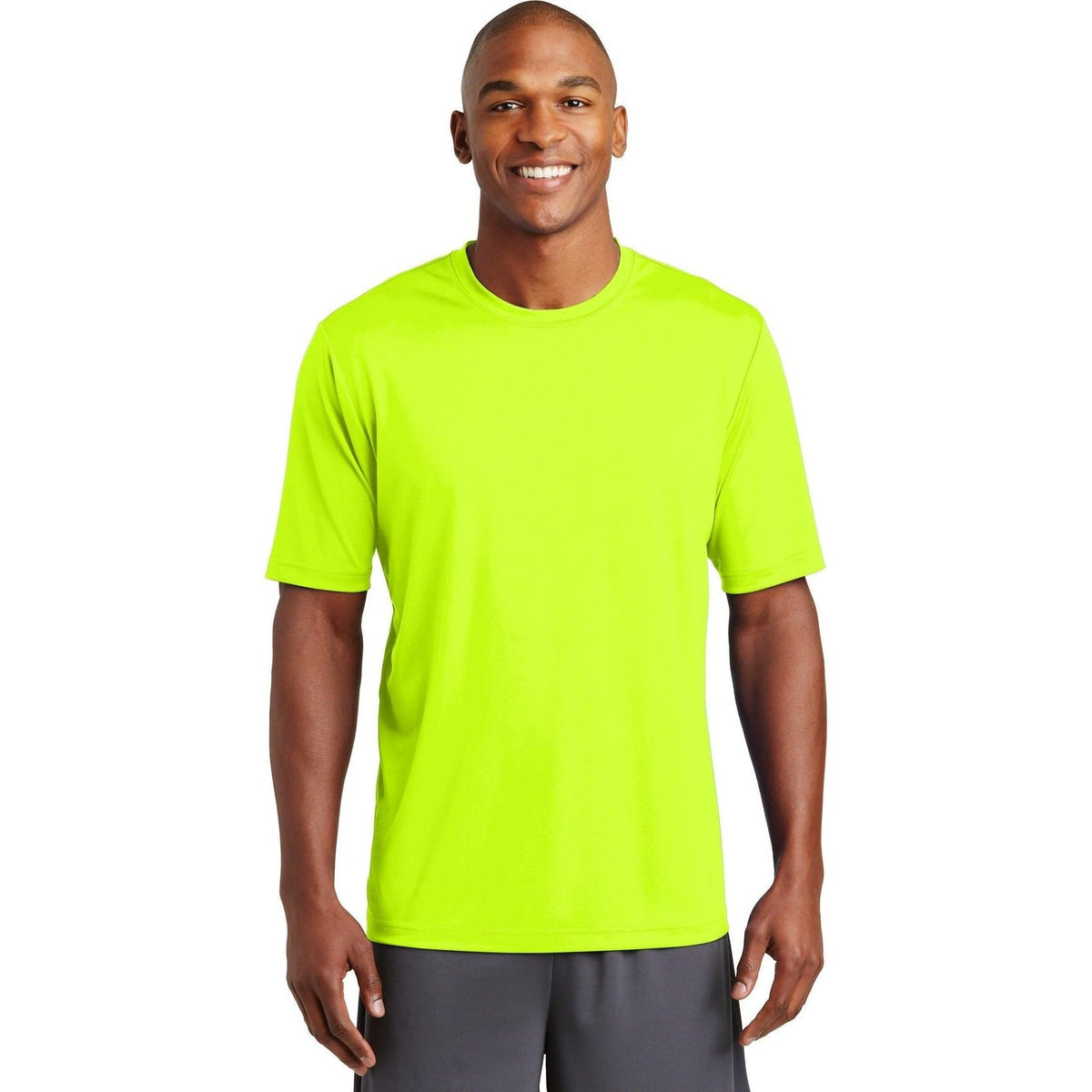 no-logo  Sport-Tek Posicharge Tough Tee-Regular-Sport-Tek-Neon Yellow-S-Thread Logic
