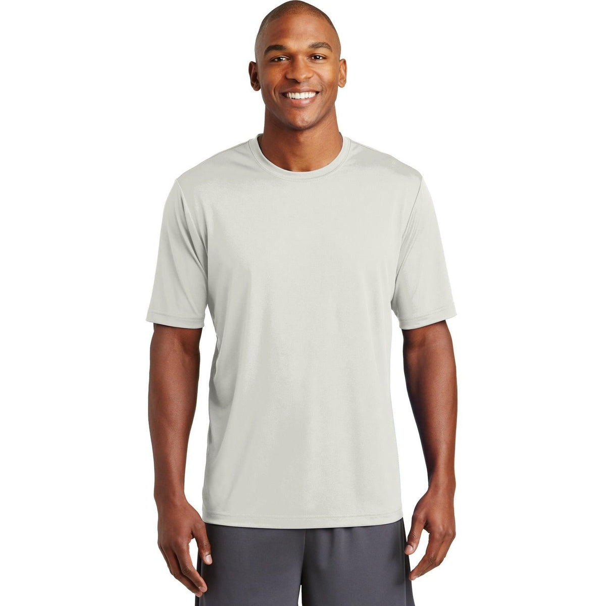 no-logo  Sport-Tek Posicharge Tough Tee-Regular-Sport-Tek-Silver-S-Thread Logic