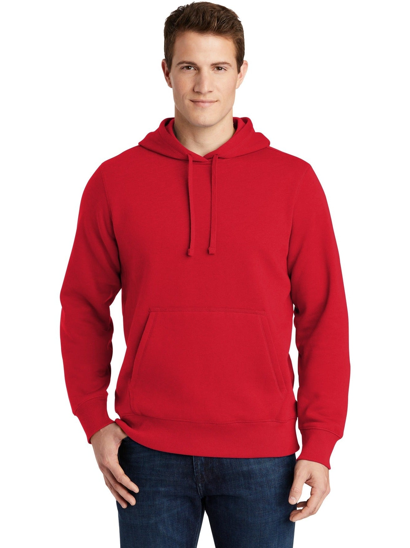  Sport-Tek Pullover Hooded Sweatshirt-Regular-Sport-Tek-True Red-S-Thread Logic