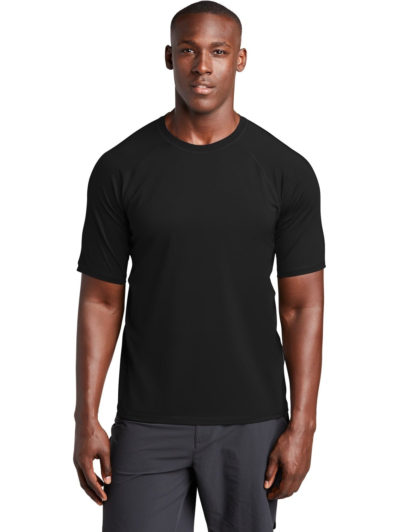  Sport-Tek Rashguard Tee-Regular-Sport-Tek-Black-S-Thread Logic