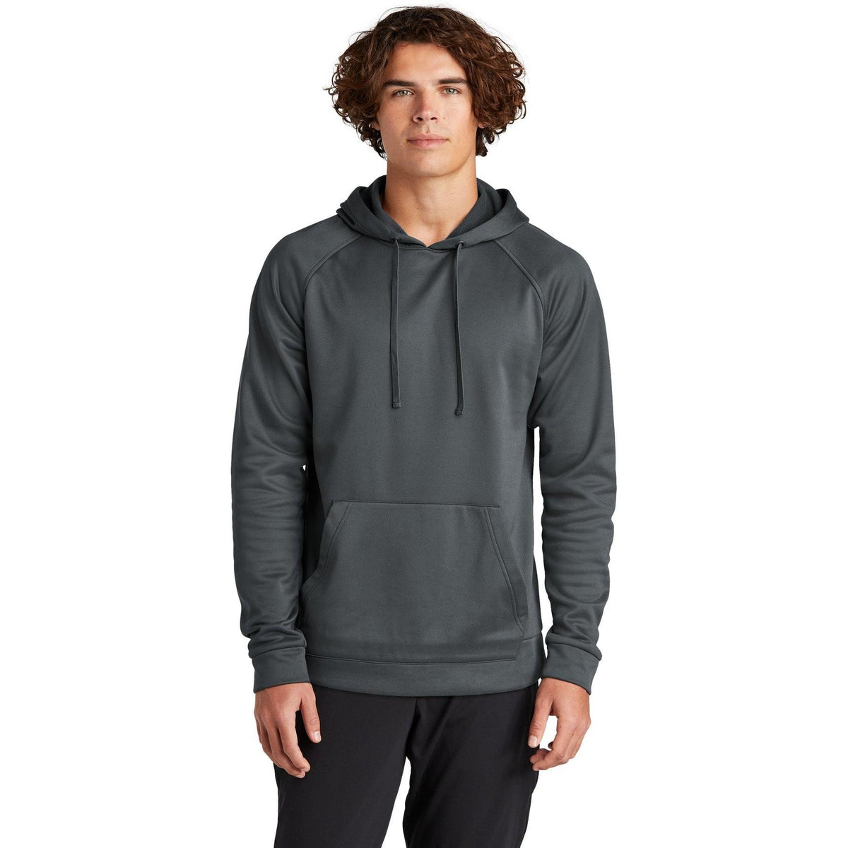 no-logo  Sport-Tek Re-Compete Fleece Pullover Hoodie-Regular-Sport-Tek-Iron Grey-2XL-Thread Logic