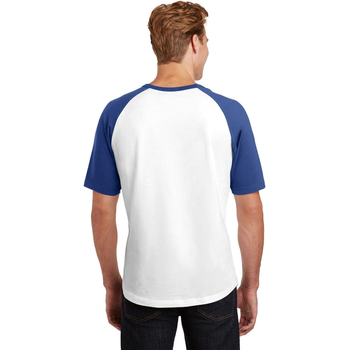 no-logo Sport-Tek Short Sleeve Colorblock Raglan Jersey-Regular-Sport-Tek-Thread Logic