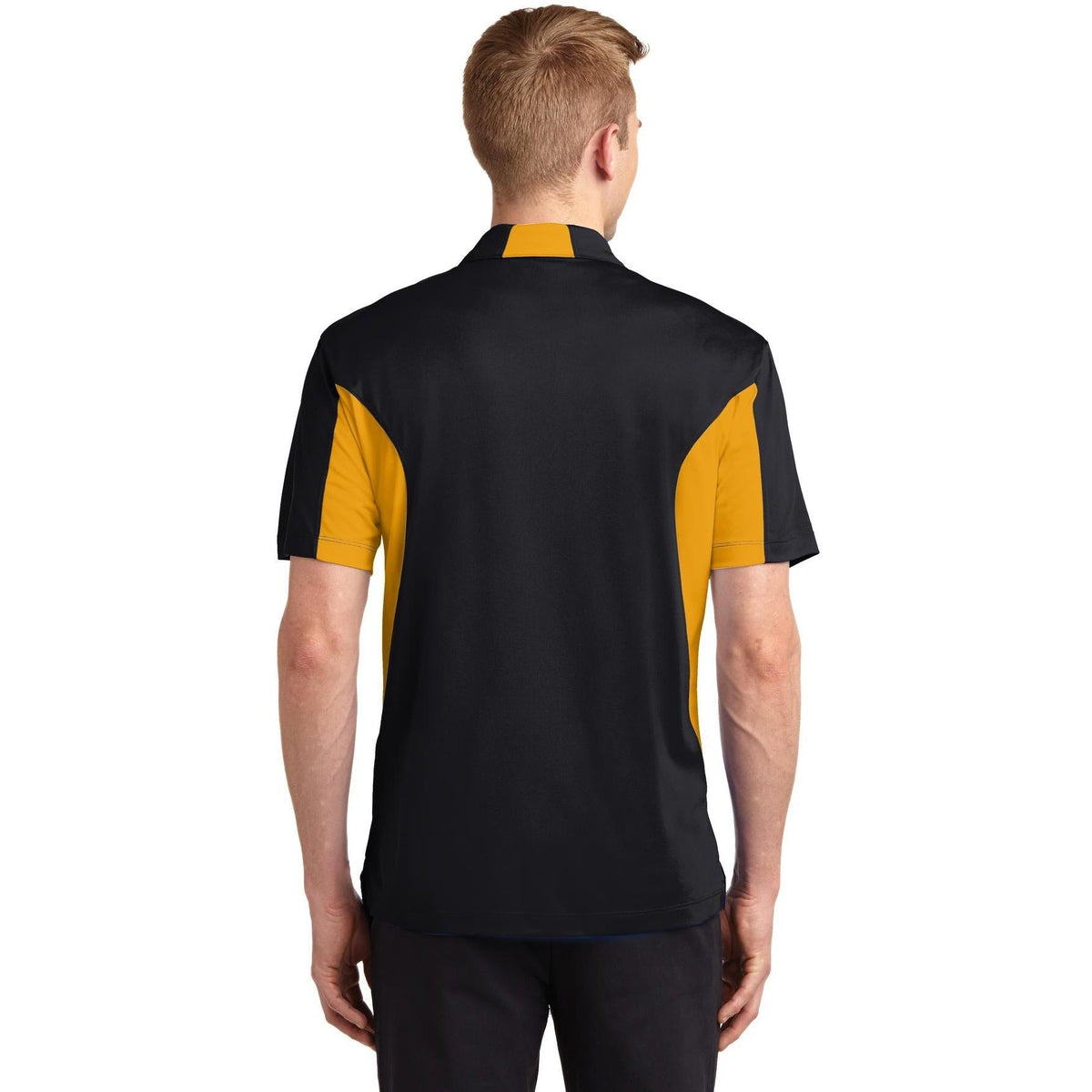 no-logo Sport-Tek Side Blocked Micropique Polo Shirt-Regular-Sport-Tek-Thread Logic