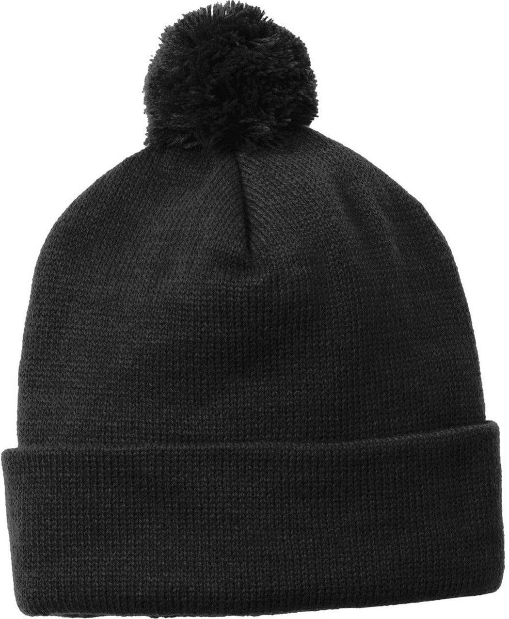 Sport-Tek Solid Pom Pom Beanie 