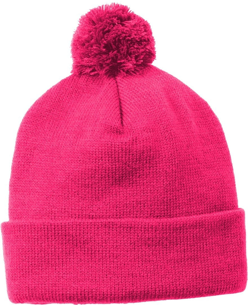 Sport-Tek Solid Pom Pom Beanie 