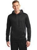  Sport-Tek Sport-Wick Fleece Colorblock Hooded Pullover-Regular-Sport-Tek-Black/Dark Smoke Grey-S-Thread Logic