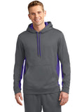  Sport-Tek Sport-Wick Fleece Colorblock Hooded Pullover-Regular-Sport-Tek-Dark Smoke Grey/Purple-S-Thread Logic