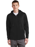  Sport-Tek Sport-Wick Fleece Full-Zip Hooded Jacket-Regular-Sport-Tek-Black-S-Thread Logic