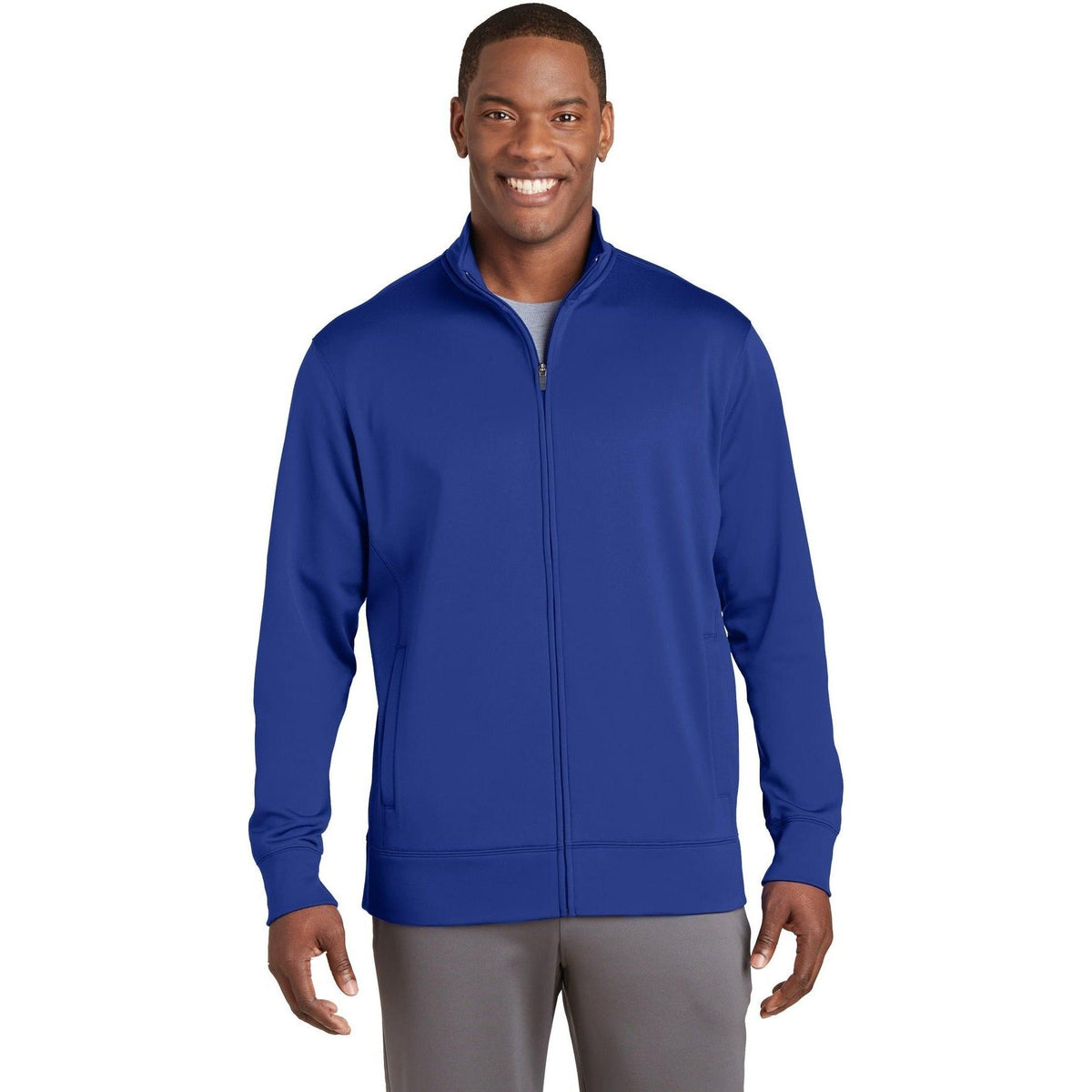 no-logo  Sport-Tek Sport-Wick Fleece Full-Zip Jacket-Regular-Sport-Tek-True Royal-S-Thread Logic