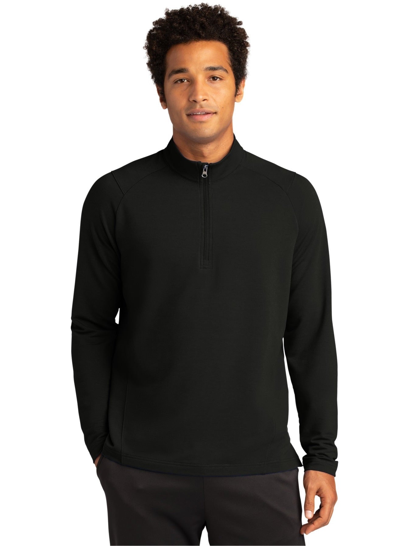  Sport-Tek Sport-Wick Flex Fleece 1/4-Zip-Regular-Sport-Tek-Black-S-Thread Logic