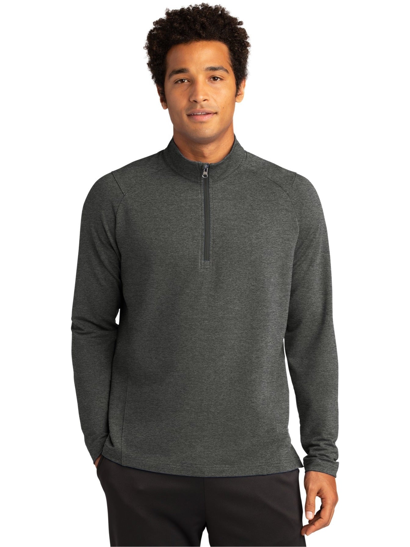  Sport-Tek Sport-Wick Flex Fleece 1/4-Zip-Regular-Sport-Tek-Dark Grey Heather-S-Thread Logic