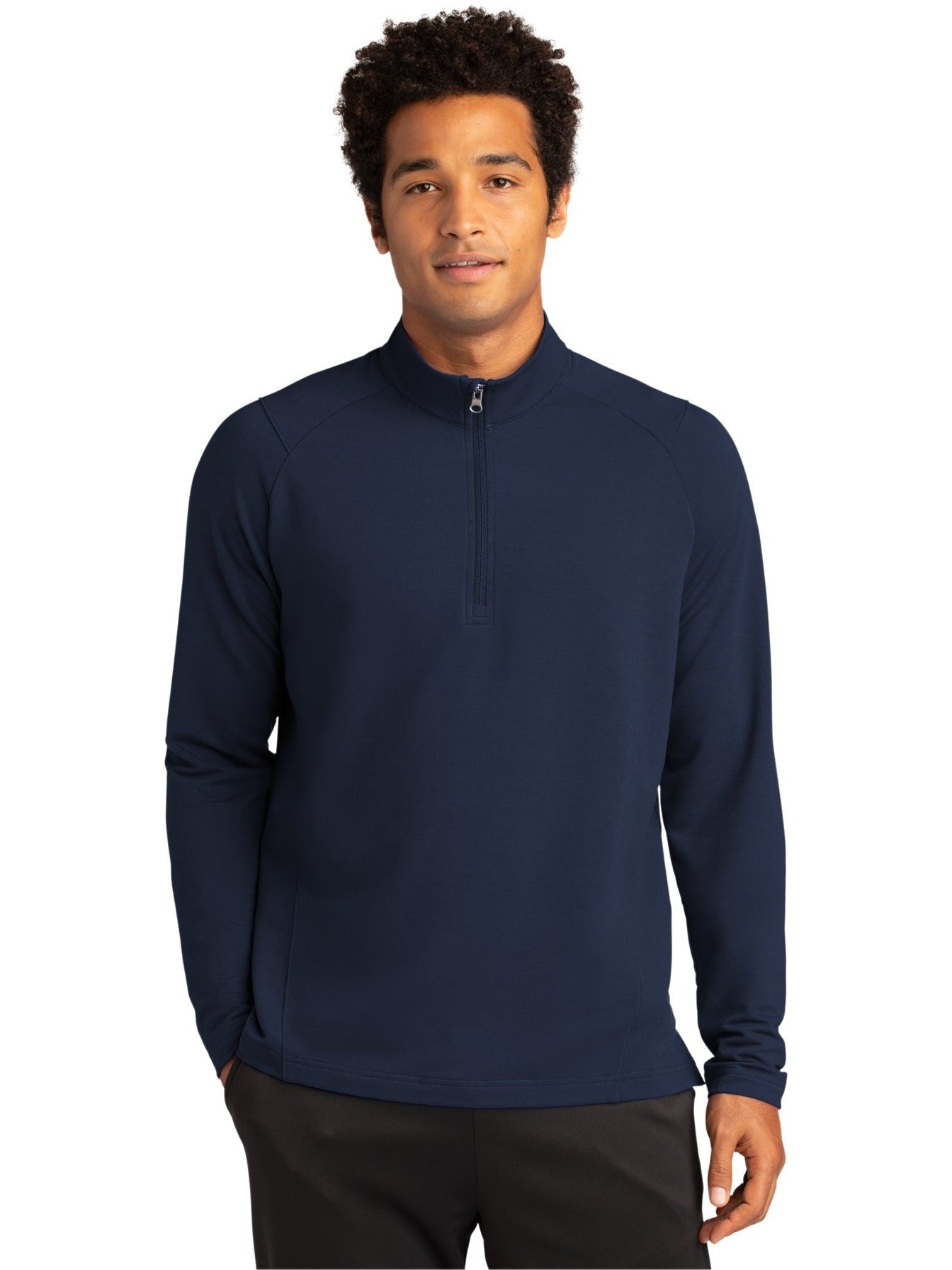  Sport-Tek Sport-Wick Flex Fleece 1/4-Zip-Regular-Sport-Tek-True Navy-S-Thread Logic