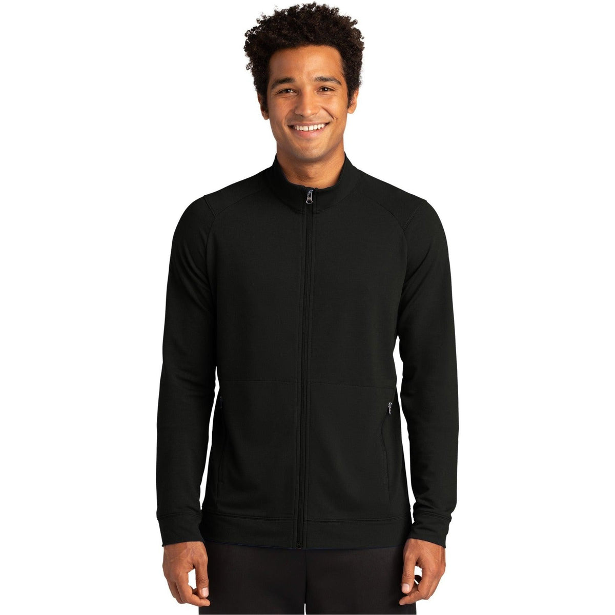 no-logo  Sport-Tek Sport-Wick Flex Fleece Full-Zip-Regular-Sport-Tek-Black-S-Thread Logic