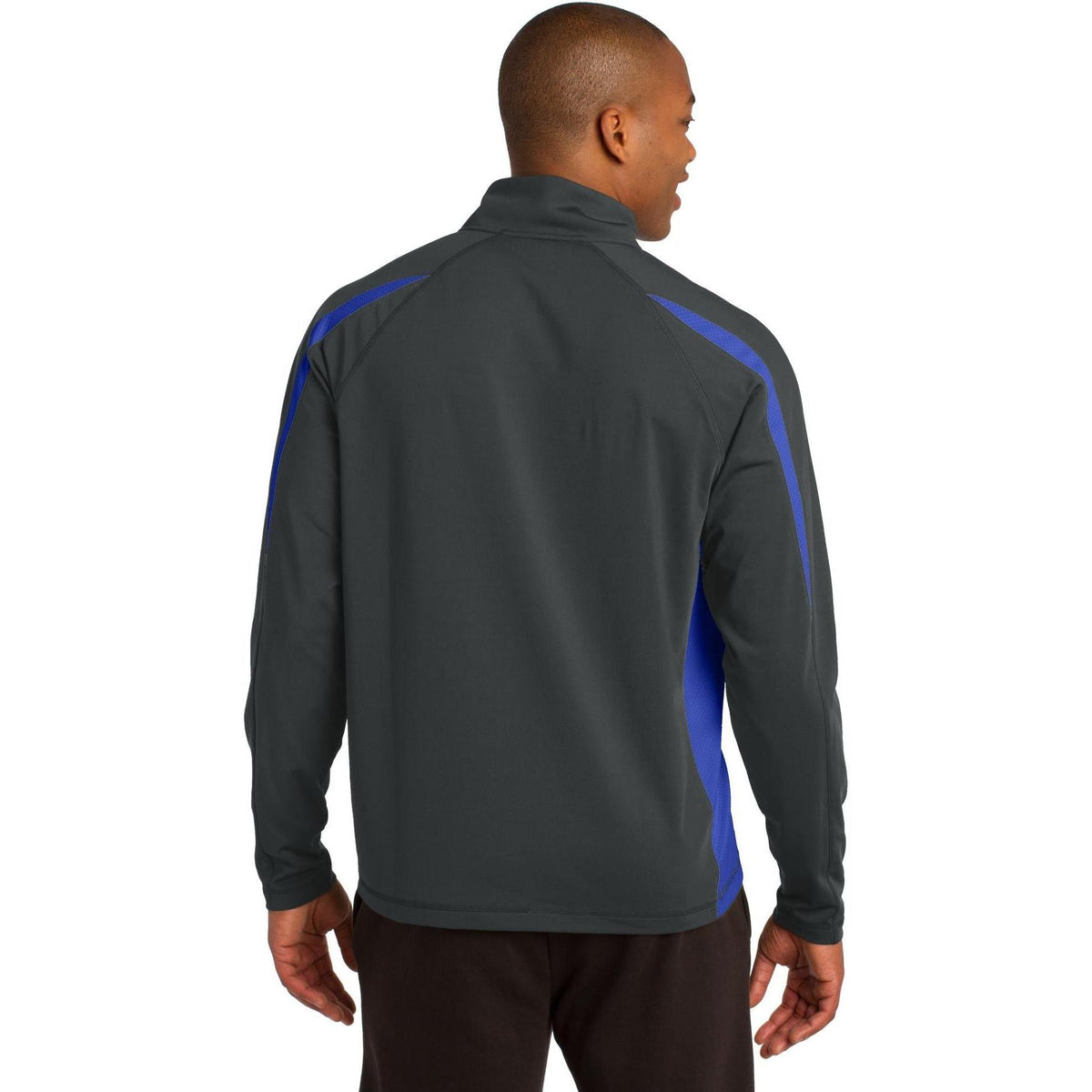 no-logo Sport-Tek Sport-Wick Stretch 1/2 Zip Colorblock-Quarter Zips-Sport-Tek-Thread Logic
