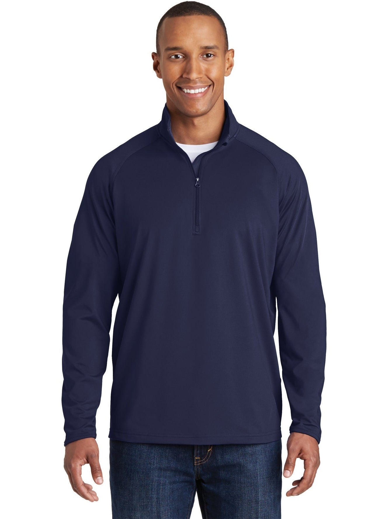 Sport-Tek Sport-Wick Stretch 1/2 Zip Pullover-Regular-Sport-Tek-True Navy-S-Thread Logic