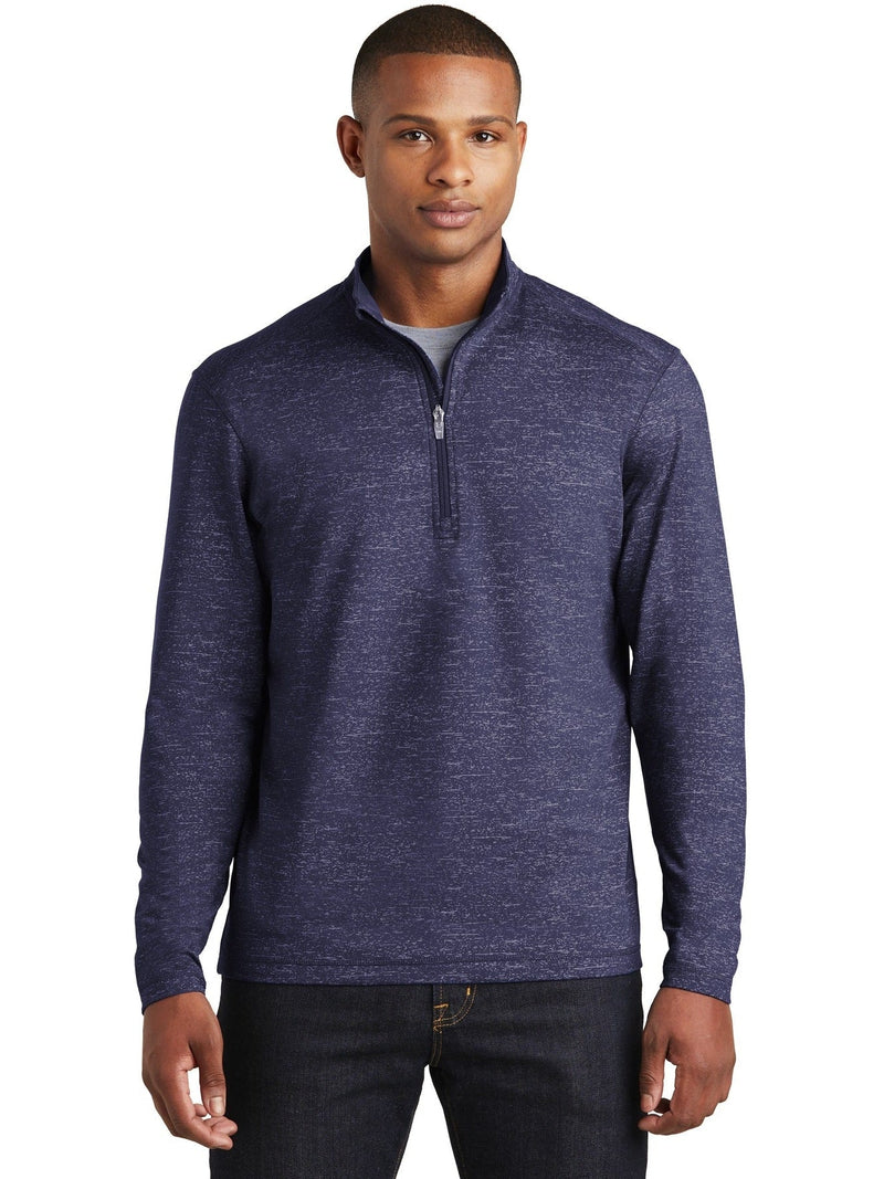  Sport-Tek Sport-Wick Stretch Reflective Heather 1/2-Zip Pullover-Regular-Sport-Tek-True Navy-S-Thread Logic